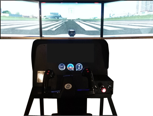 三屏小儀表飛行模擬器