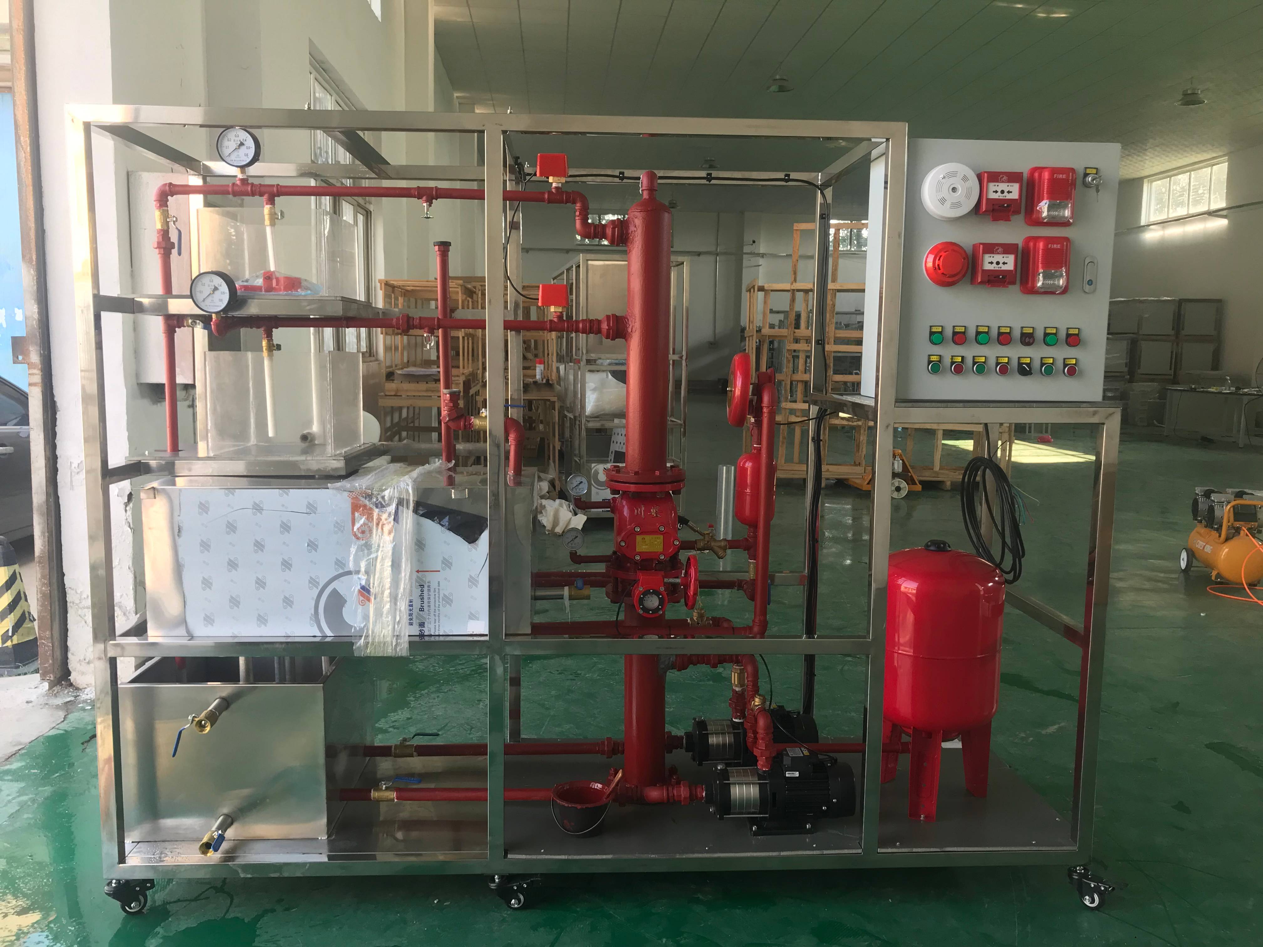 模擬建筑火災(zāi)自動(dòng)報(bào)警噴淋演示系統(tǒng)